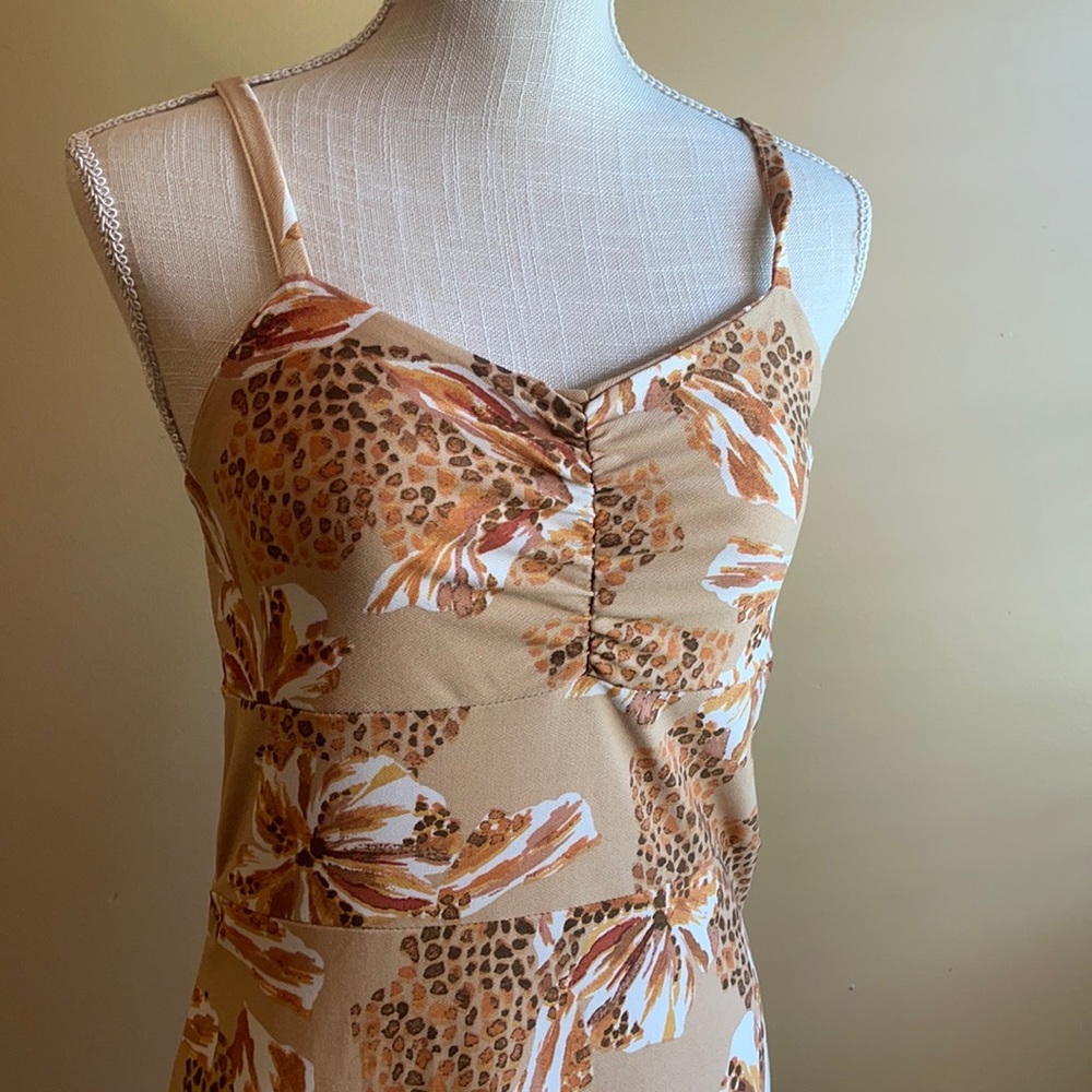 Mid length pattern dress
